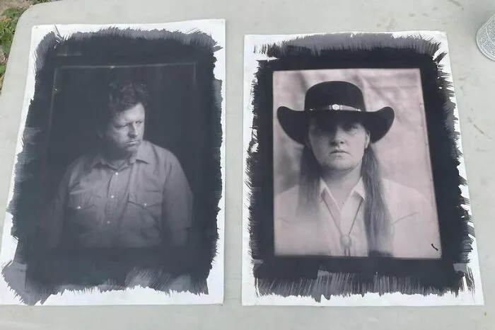 Waxing A Couple Of Test Salt Prints Made Directly From 8x10 Dryplate Negatives