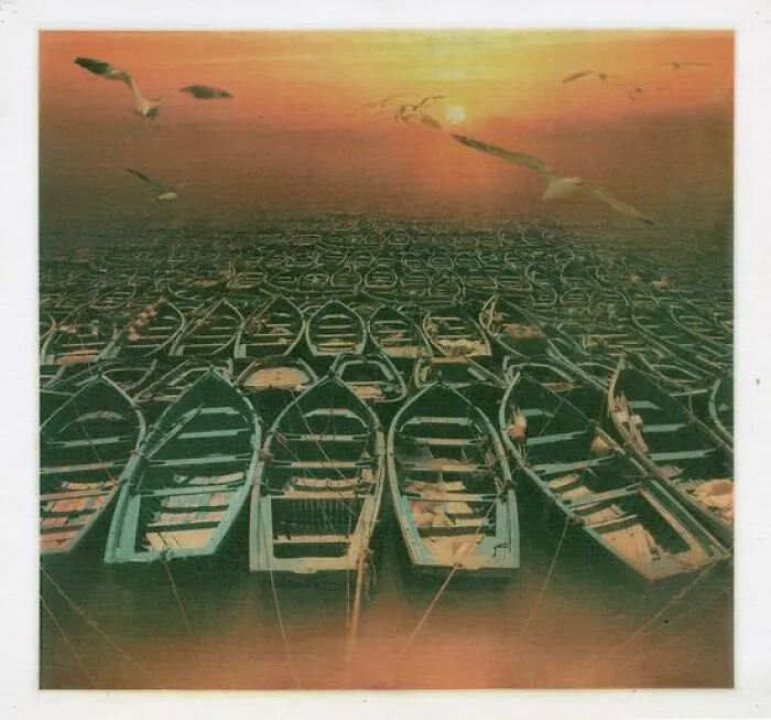 Boats Of Essaouira (Collage). Gum Bichromate Cmyk 5 Layers 30 X 30 Cm. Fabriano Artistico Paper