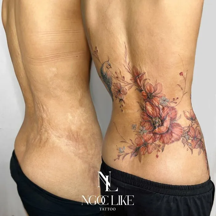 40 Personas que taparon sus cicatrices con tatuajes y quedó genial