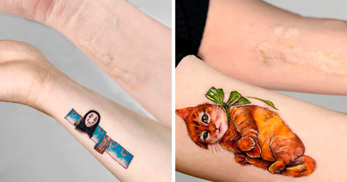 40 Personas que taparon sus cicatrices con tatuajes y quedó genial