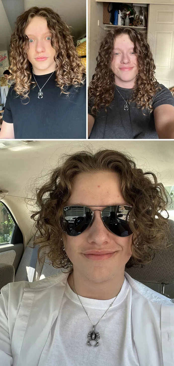 Donated 9 Inches Of My Hair Today. I've Known I'd Have To Cut My Hair For Work For A Few Months Now, But That Didn't Stop My Eyes From Welling Up A Little While They Did It