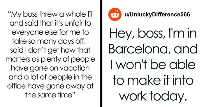 Boss Turns Down This Employee’s Vacation To Europe Because They Feel That Taking 7-9 Days Off Is ‘Unfair’ To Others