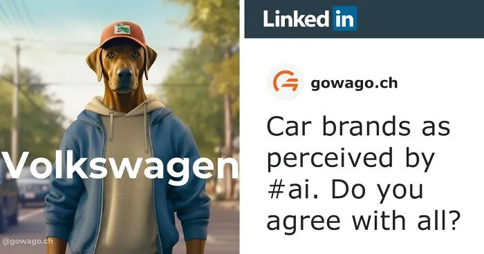 "Interesting Perspective From AI": People On LinkedIn Are Discussing These 19 AI-Made Animal Characters Representing Famous Car Manufacturers