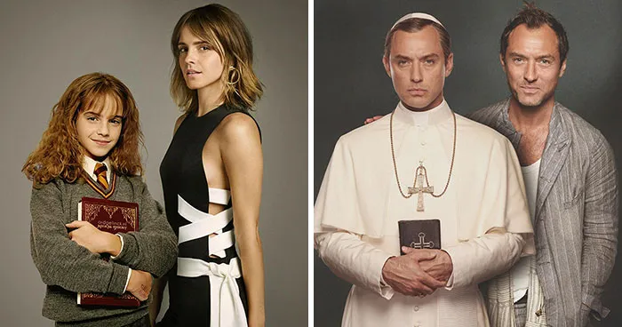 22 Actores juntos a los personajes más famosos que interpretaron (nuevas imágenes)