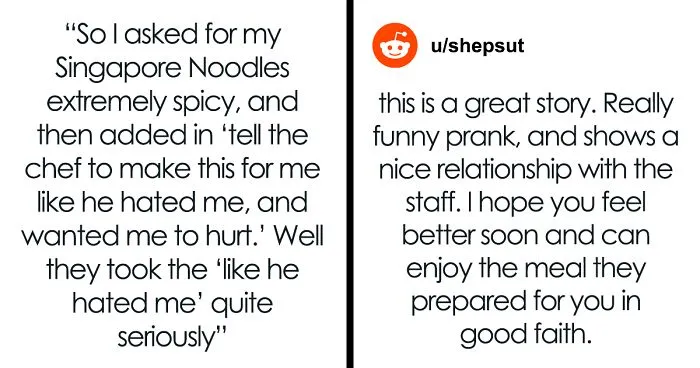 Chef Maliciously Complies, Pranking Customer Who Wanted His Meal As Spicy As If The Chef Hated Him