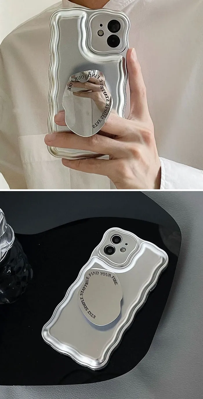 Irregular Mirror Bracket Soft Case
