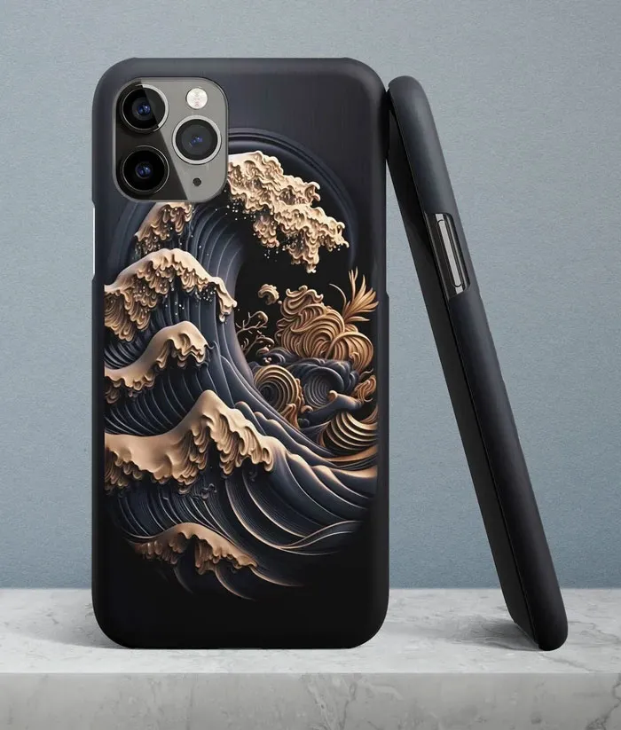 3D Japanese Wave Case