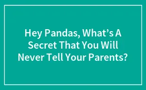 Hey Pandas, What’s A Secret That You Will Never Tell Your Parents? (Closed)