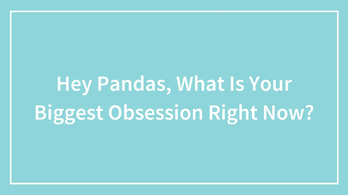 Hey Pandas, What Is Your Biggest Obsession Right Now? (Closed)