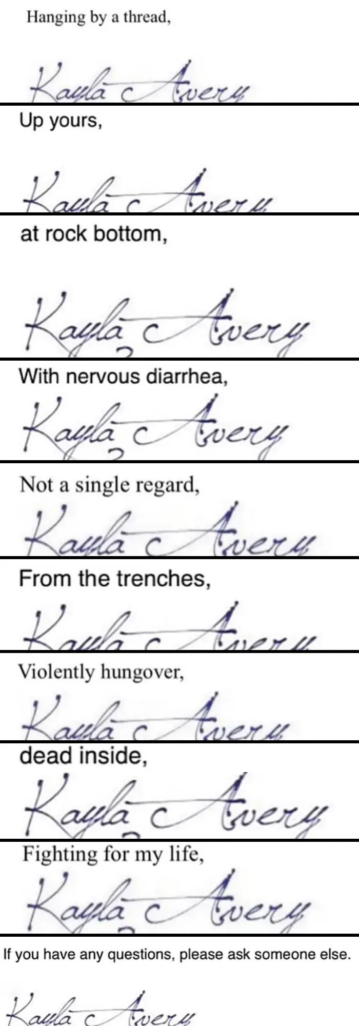 Unhinged Email Sign-Offs Until My Boss Notices