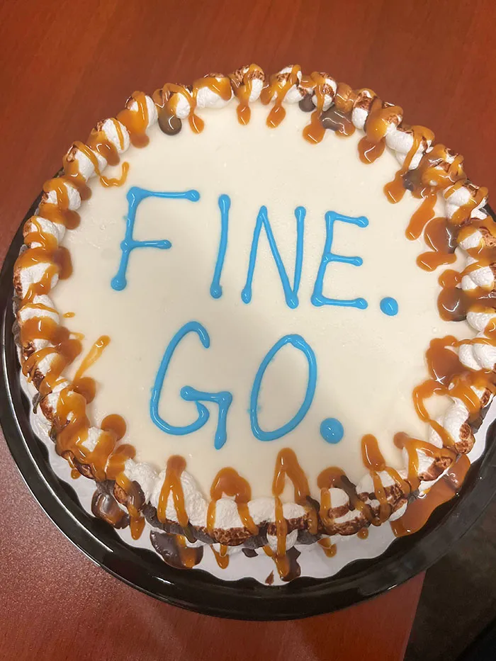 My Coworkers Got Me A Cake For My Last Day On The Job