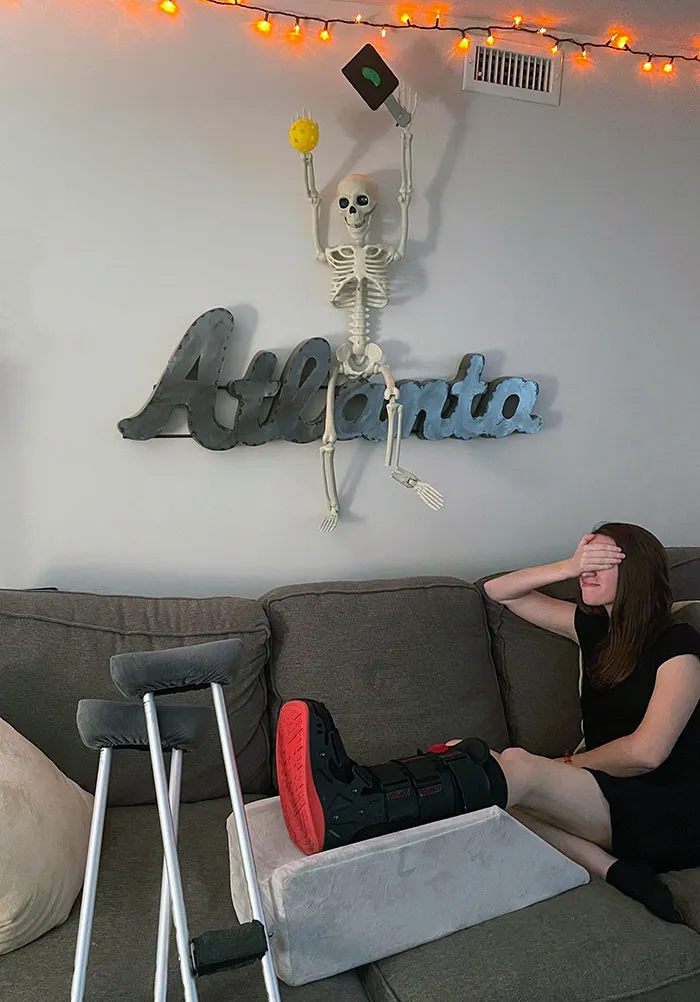 My Wife Broke Her Ankle In 3 Places Playing Pickleball, So I Decided To Decorate Accordingly