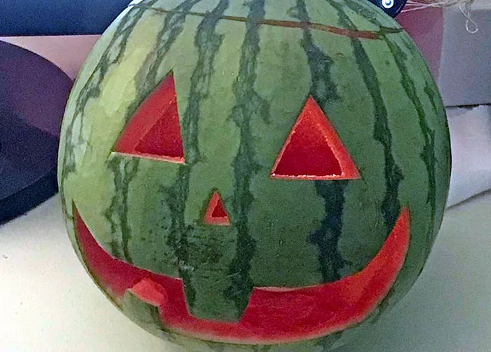 My Husband Made Me A Mel-O-Lantern For Summerween
