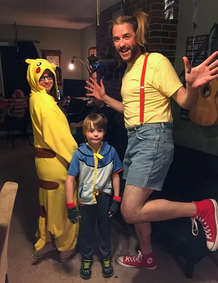 My Son Was Really Excited When My Wife And I Agreed To A Pokemon-Themed Halloween Until He Saw My Costume