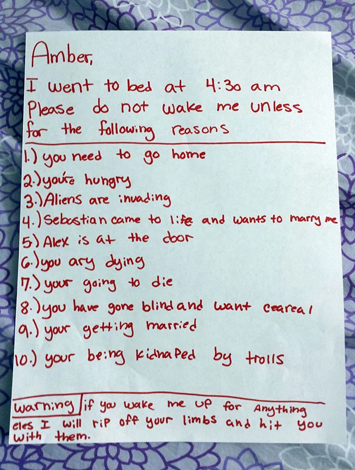 My Daughter Had A Sleepover And Left This Note For Her Friend