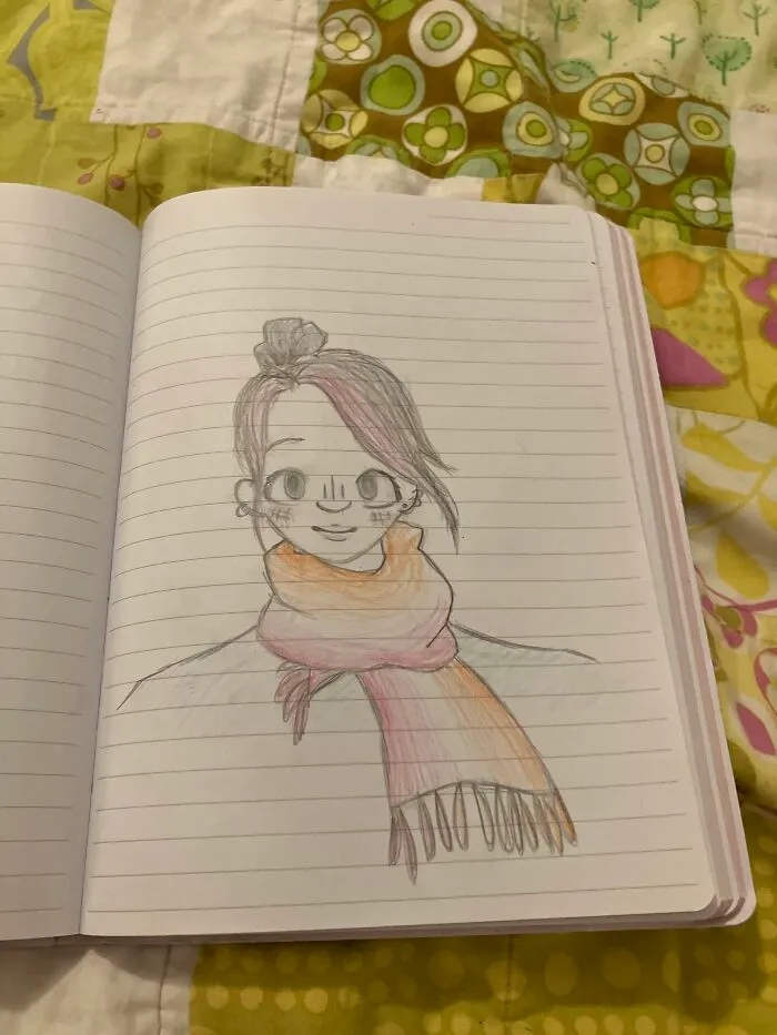 I Was About To Go To Bed And Then I Saw This Post. I Stayed Up Another Half An Hour Drawing This And I’m So Proud Of It :)