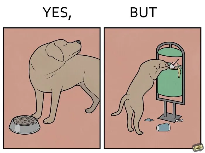 “Yes, But”: Artist Creates A Series Of Illustrations That Depict Our Society’s Contradictions, And Here Are 21 Of His Comics, Pet Edition