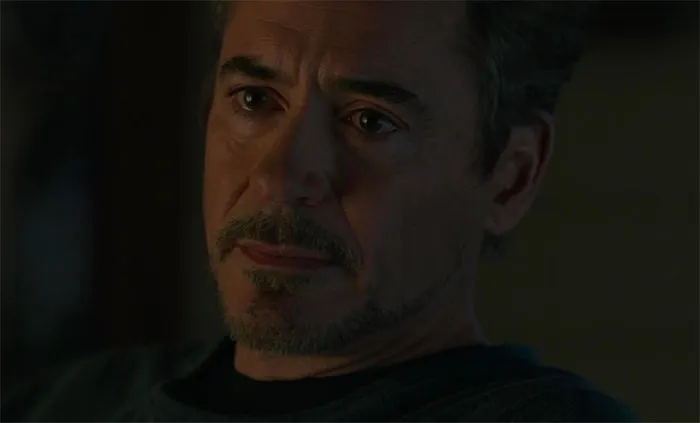 Tony Stark face in the night atmosphere