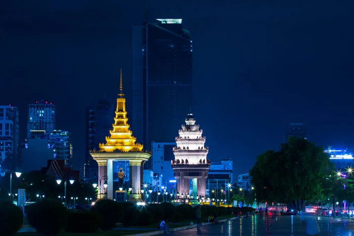 View of Phnom Penh city