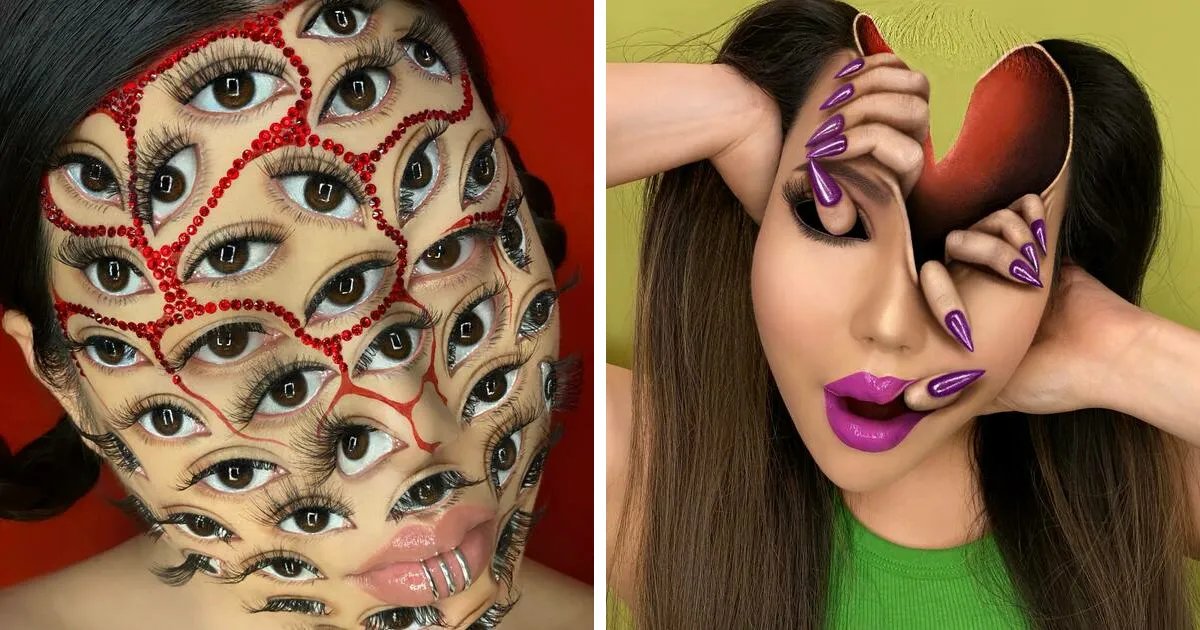 31 Looks fascinantes de ilusiones ópticas creados por esta maquilladora (nuevas fotos)