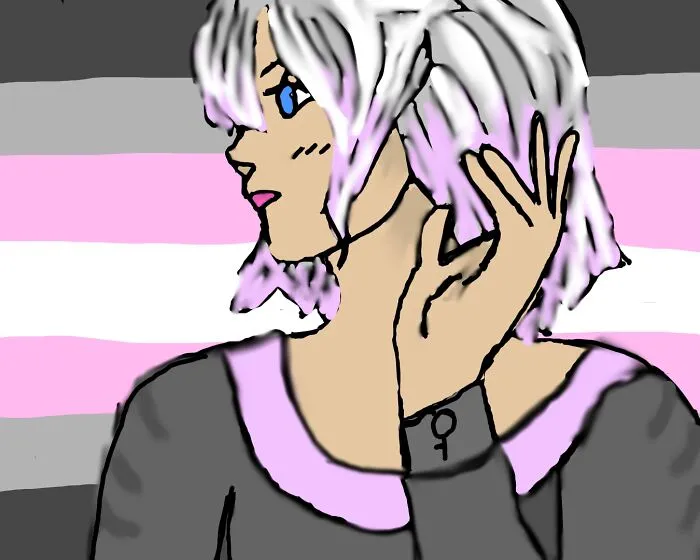 This Is My Demigirl Character. I've Been Making A Pride Series, My Feed Will Have More Later