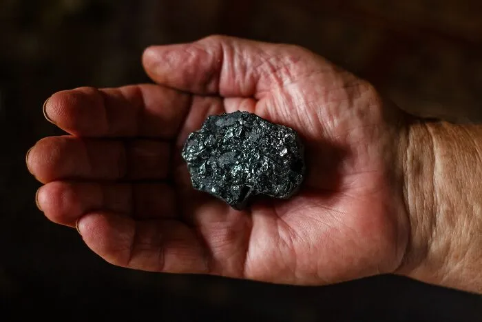 Old Person Holding Rock In His Hand