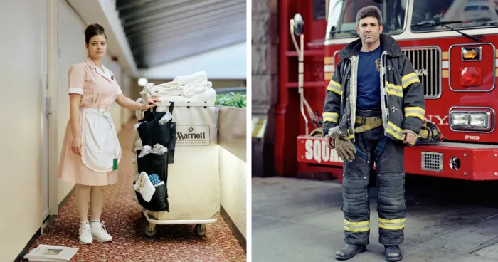 This Photographer Took Pictures Of New Yorkers In The 2000s That Are Split Up Into Two Categories, Shoppers And Workers (30 Pics)