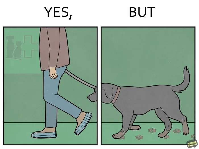 “Yes, But”: Artist Creates A Series Of Illustrations That Depict Our Society’s Contradictions, And Here Are 21 Of His Comics, Pet Edition