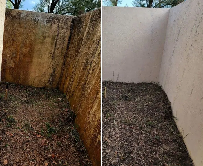 Mi padre lavó a presión este pequeño rincón de su casa