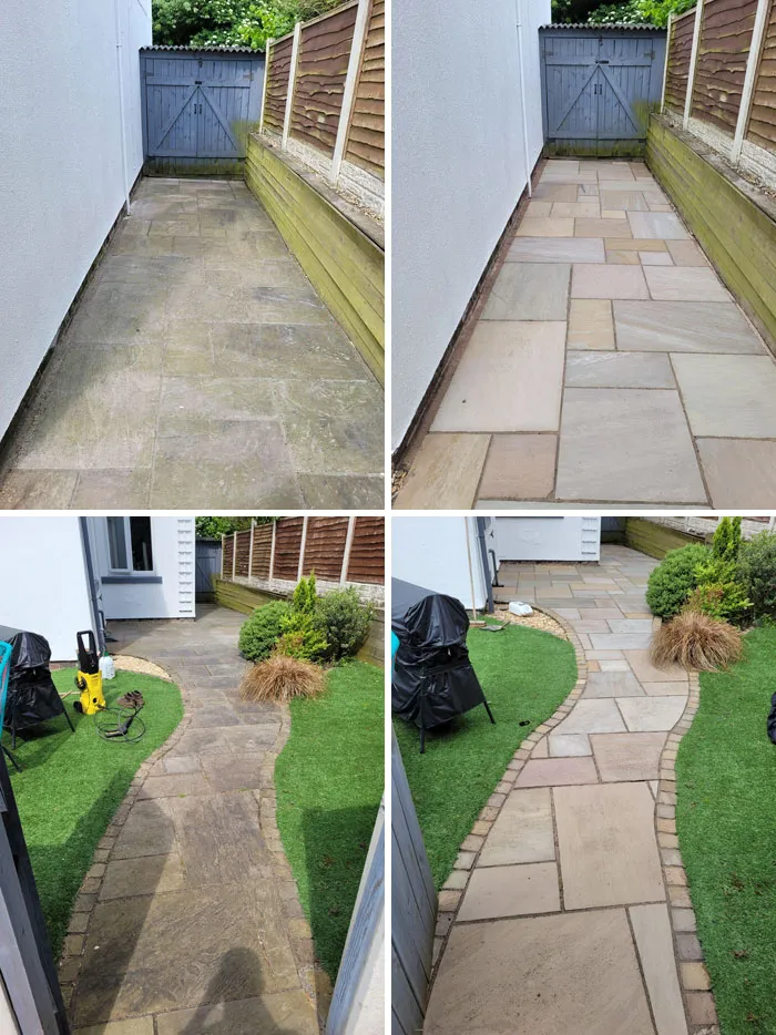Patio antes y después