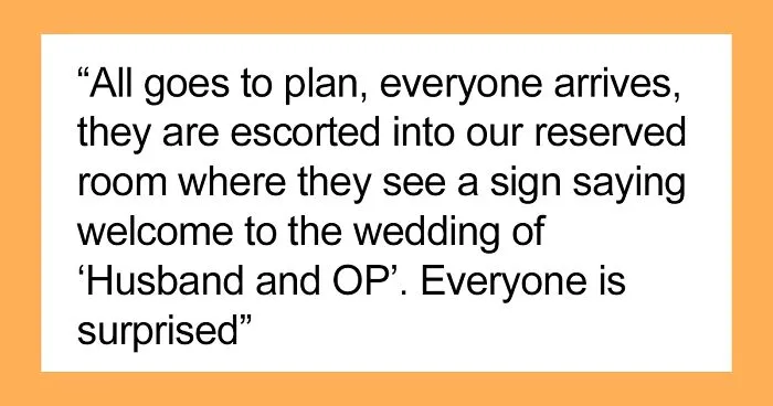 “[Am I The Jerk] For Taking Away Everyone’s Chance To Be Involved With The Wedding?”