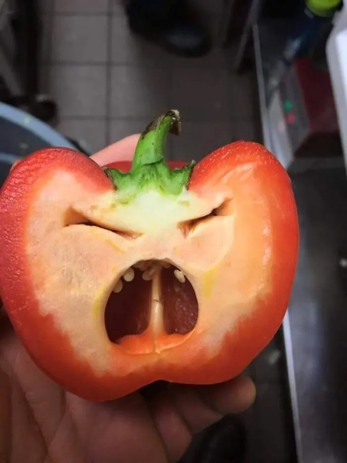 Pimiento enfadado