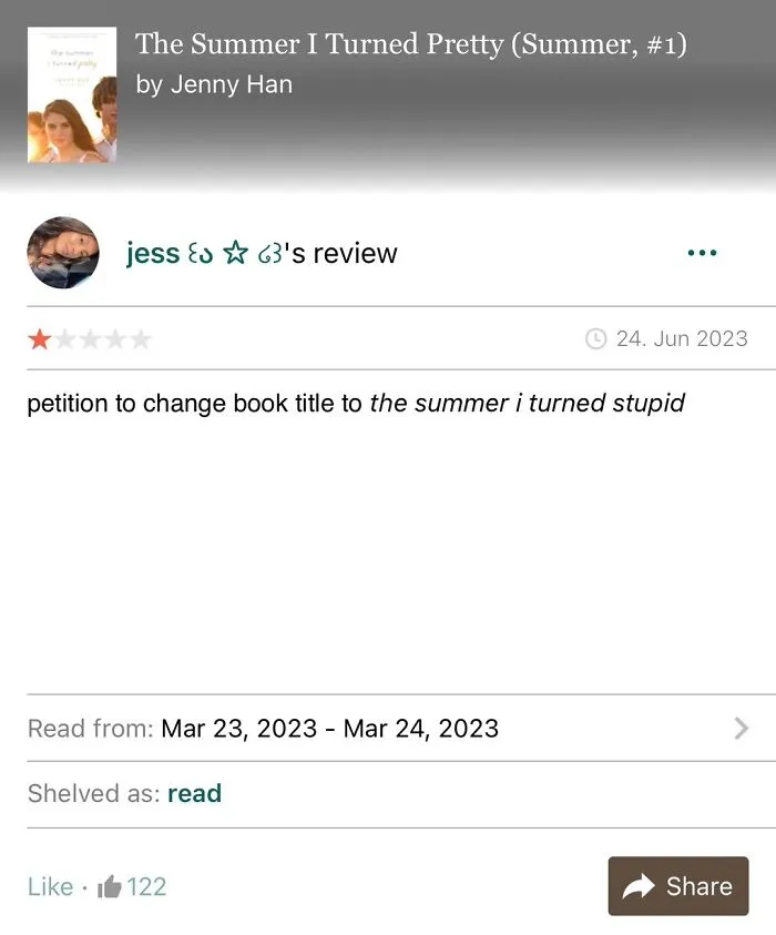 40 Times People Left Hilariously Honest 1-Star Reviews On Goodreads