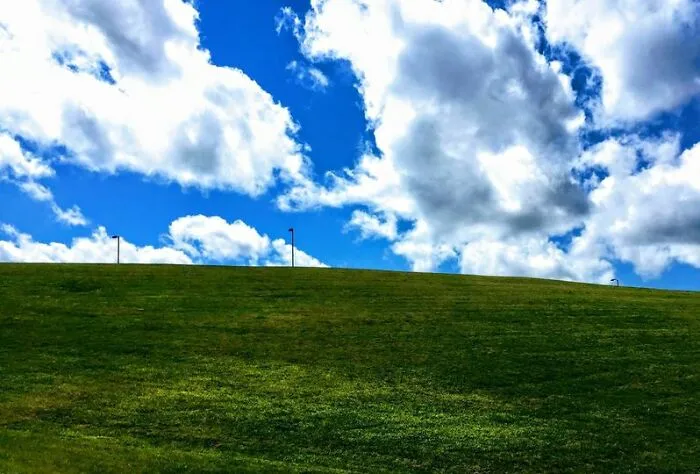 Colina cerca de mi casa que parece el fondo de pantalla de Windows XP