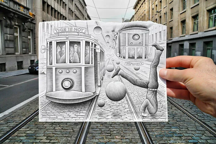 This Artist Merges His Pencil Illustrations With Photography, And The Effect Is Quite Unique (43 Pics)