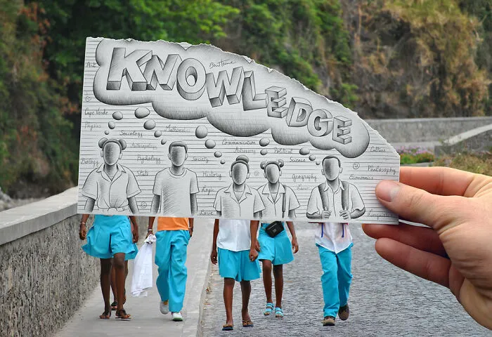 This Artist Merges His Pencil Illustrations With Photography, And The Effect Is Quite Unique (43 Pics)