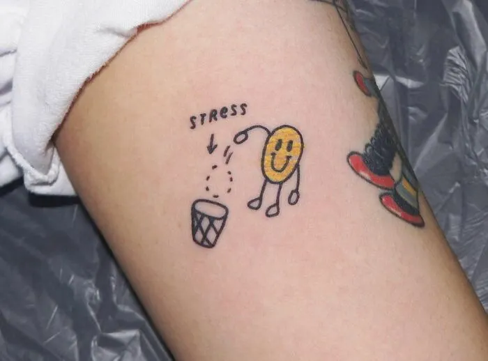 Throwing Away Your Stress Tattoo