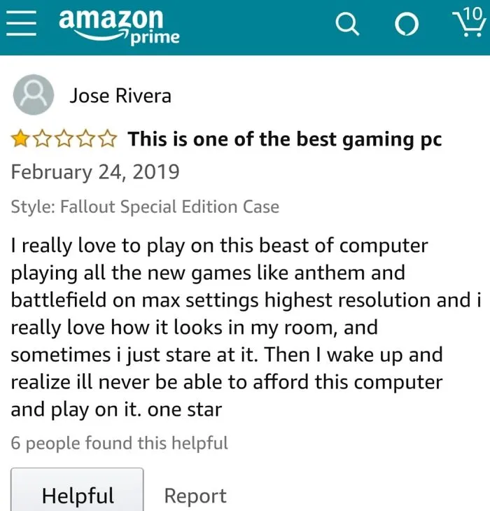 Not Really Sure Of This Goes Here..but Here You Go. Was Looking At A Special Edition Fallout Loquid Cooling Case ($199) And Found This Salty One Star