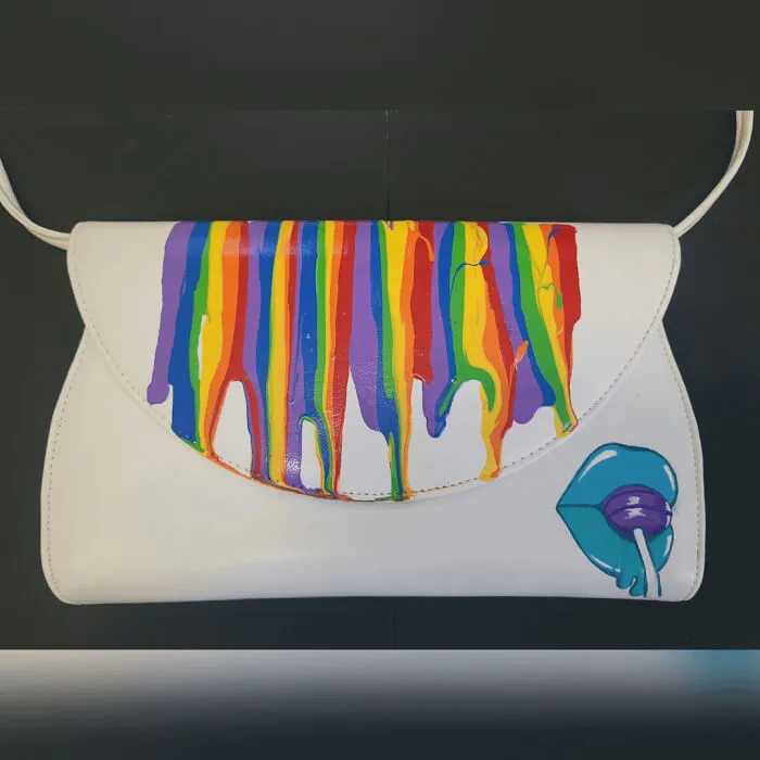 Gave This Boring White Thrift Store Purse Some Much Needed Color