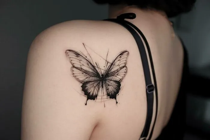 Interesting Butterfly Tattoo