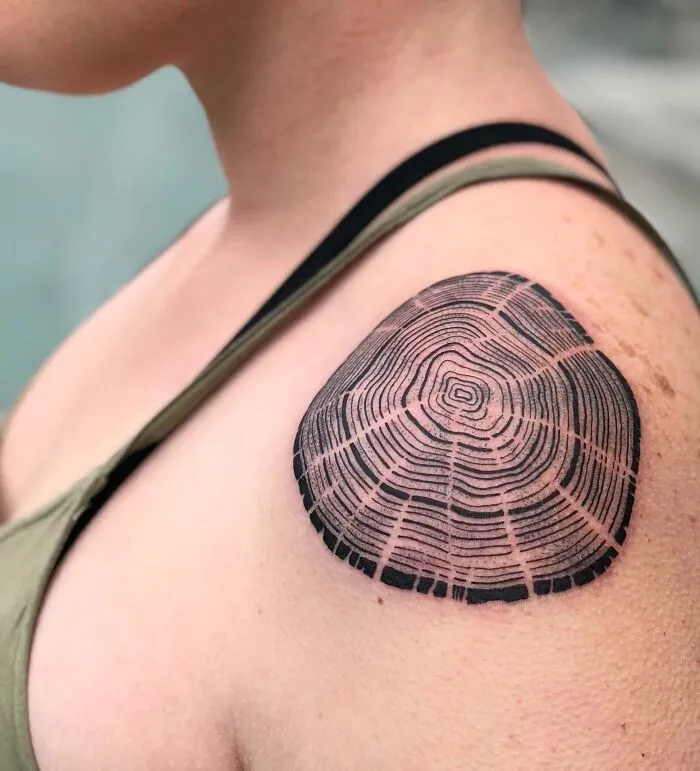 Tree Rings Tattoo