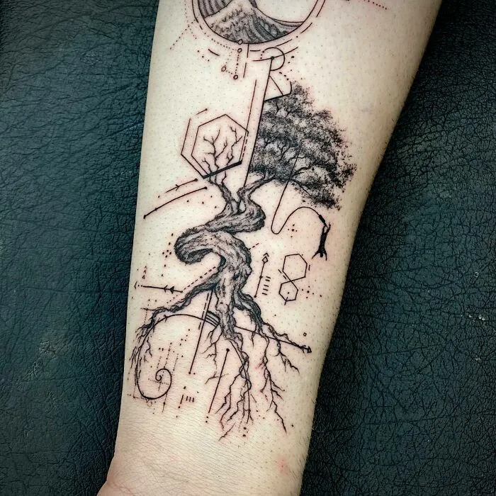 Fibonacci Tree Tattoo