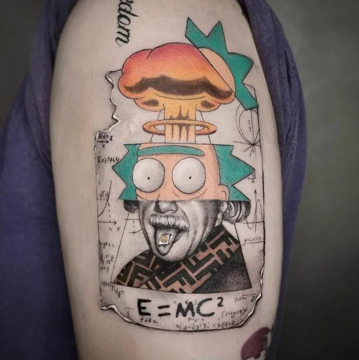 Einstein, Rick And Morty Science Tattoo