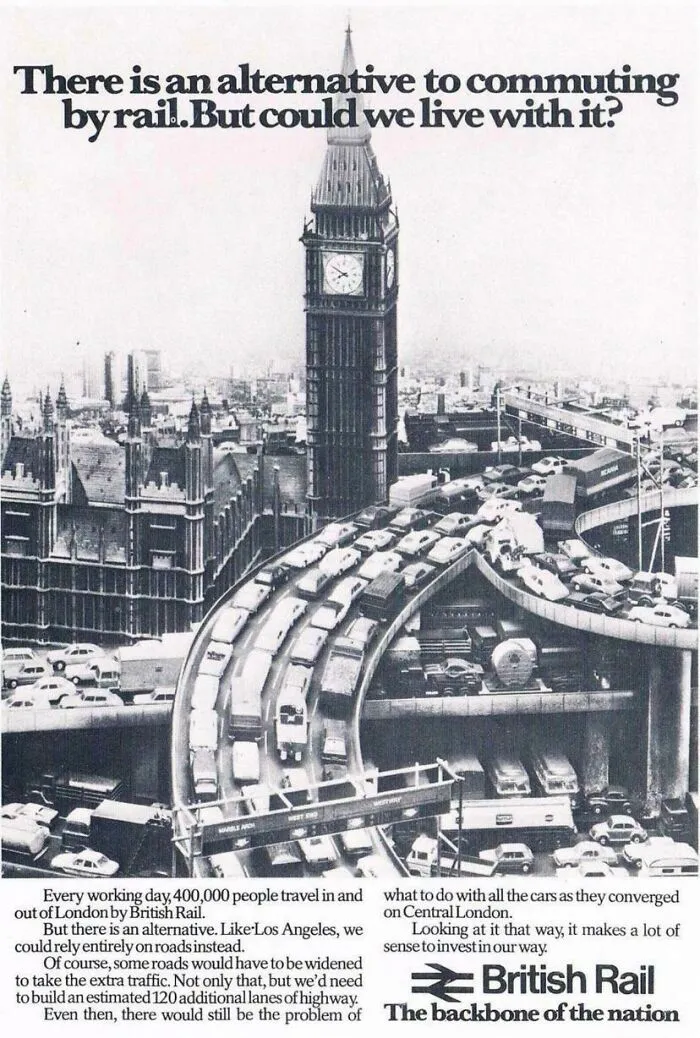 1979 Advertisement For London Transit Showing How The City Would Look If Built By American Planners