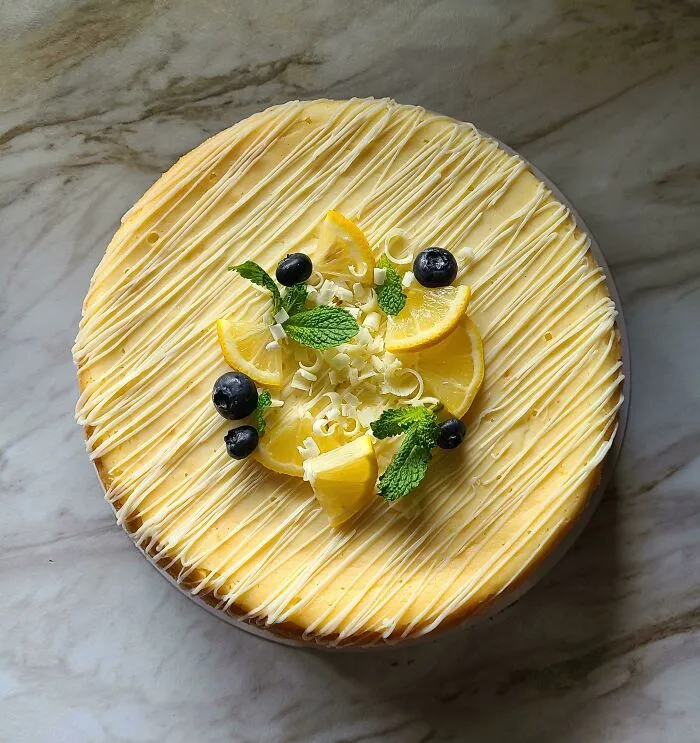 White Chocolate Lemon Cheesecake I Just Finished Making!