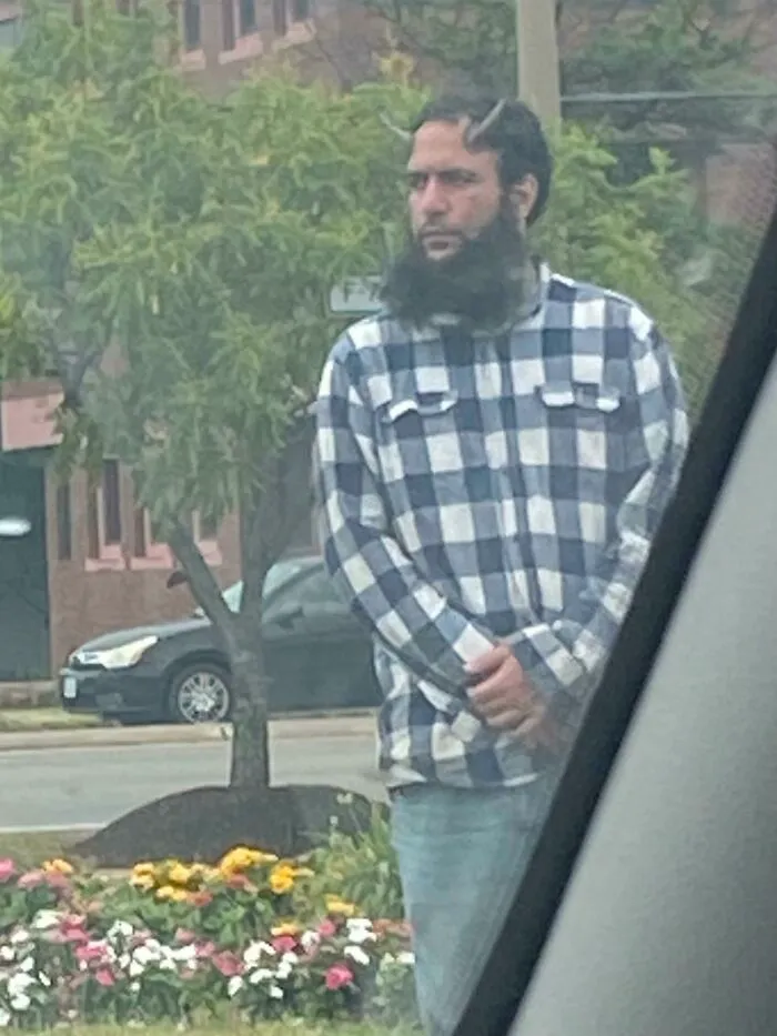 This Guy With Horns Who Stands On The Side Of The Highway By My House