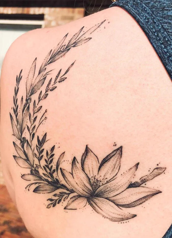 Lotus Back Tattoo