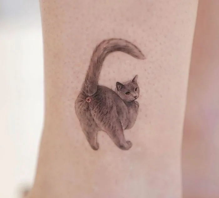 Acertado tatuaje gatuno