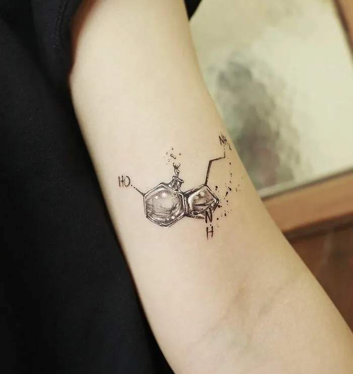 Serotonin Chemistry Tattoo