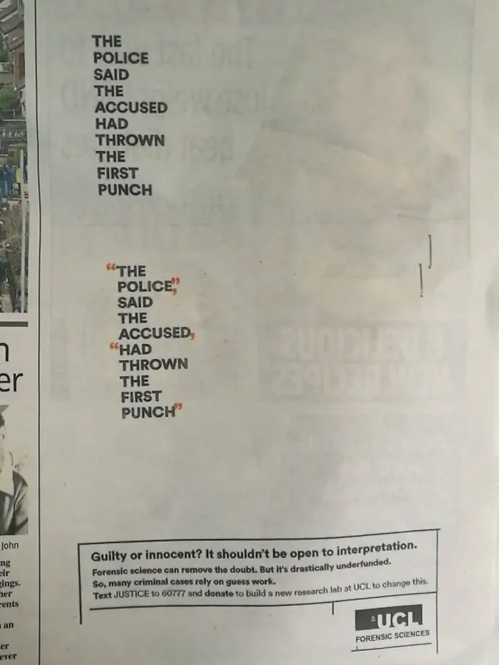 Forensic Science Ad